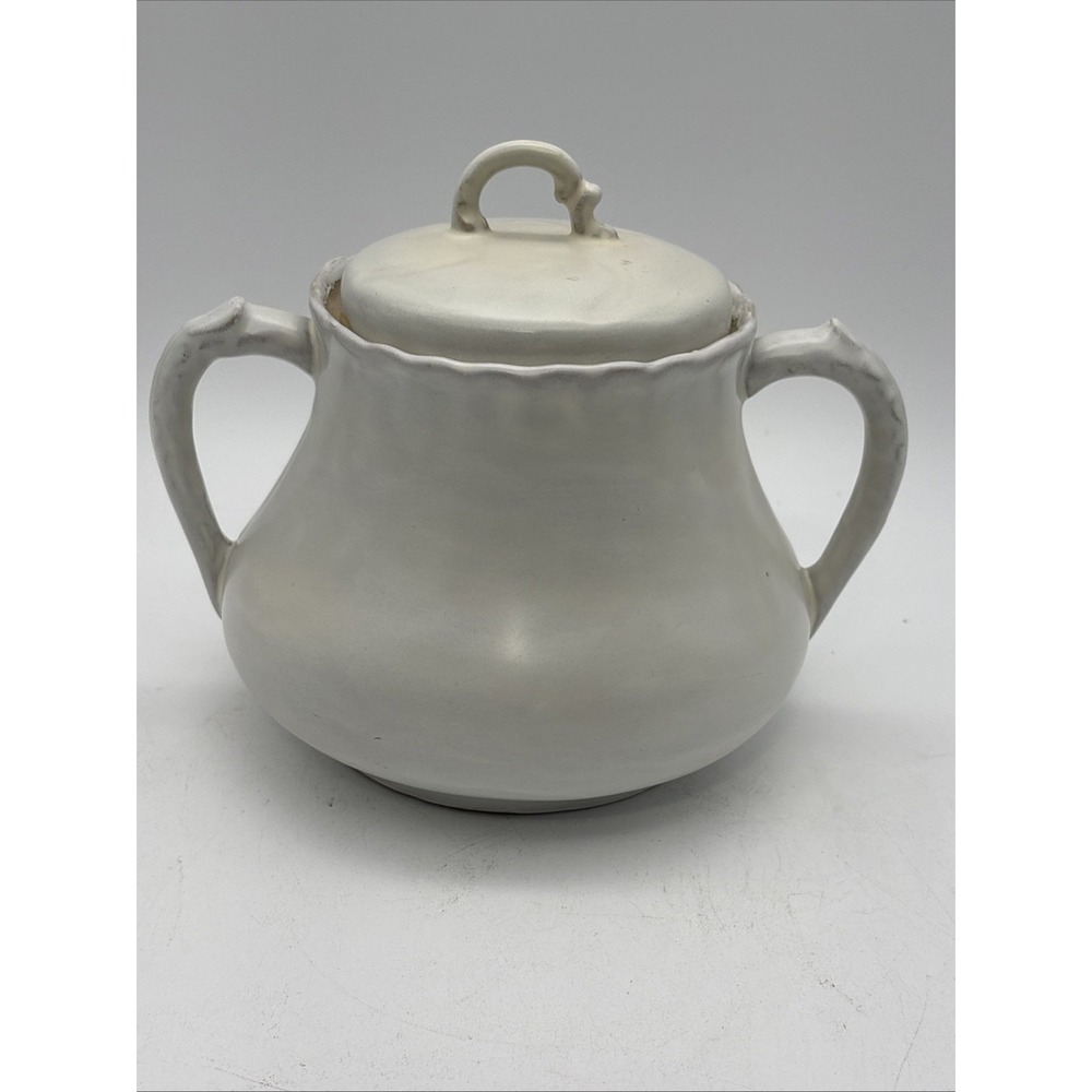 Vintage Unique Handmade Sugar Bowl Stamped Garland Ceramics 1955 Made 1965